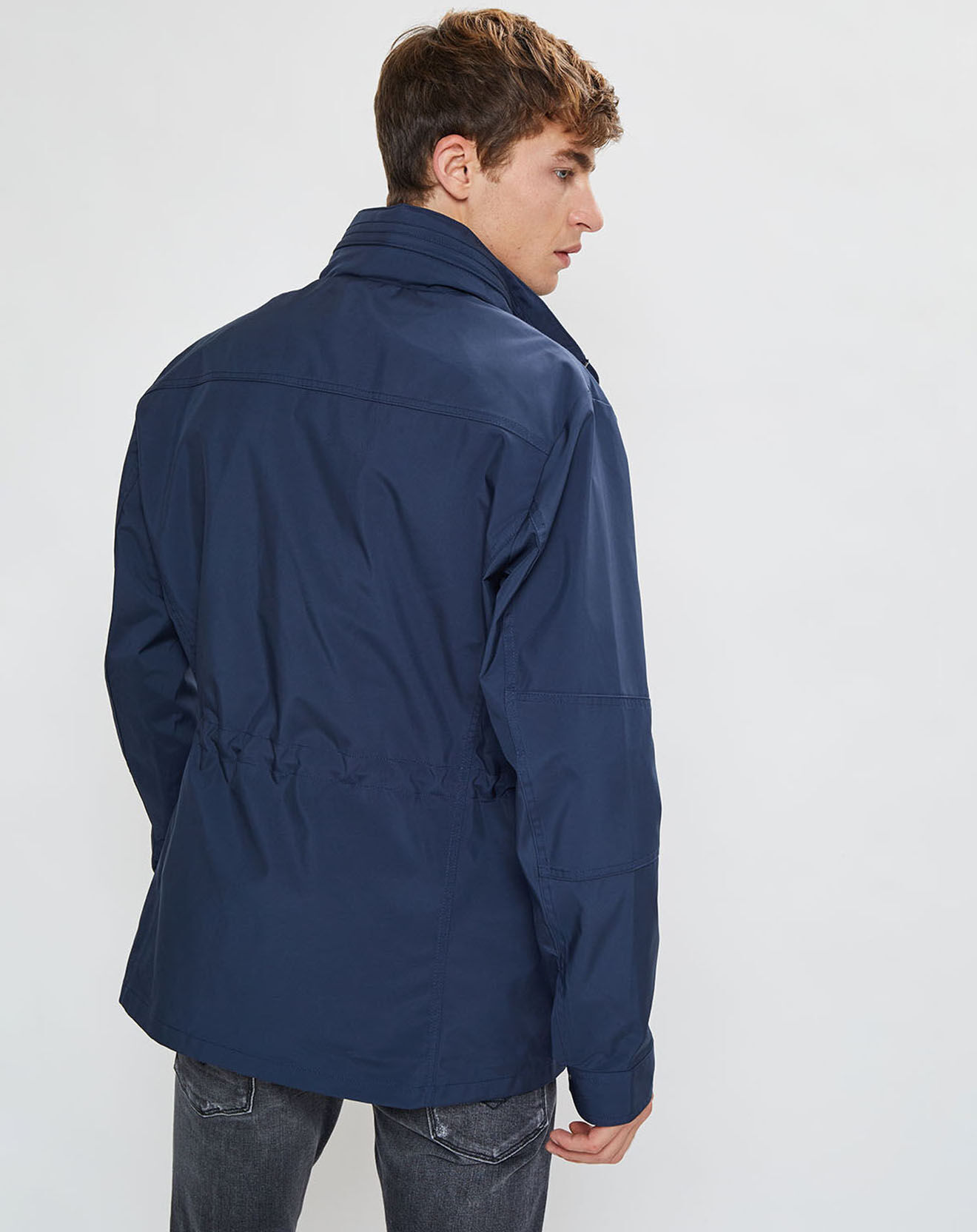 Hackett London Parka en Nylon bleue