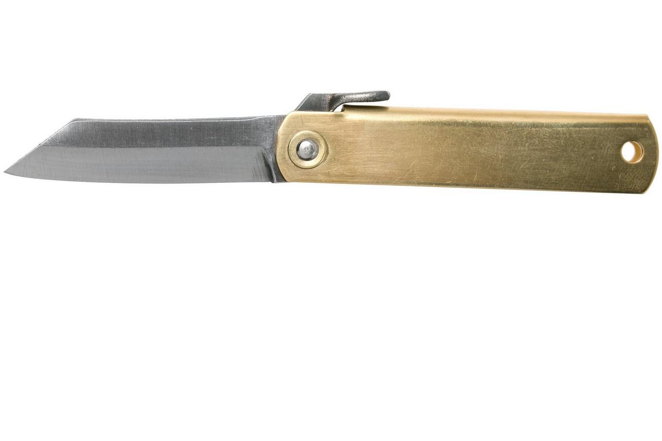 Higonokami zakmes 5 cm HIGO75RS, SK-koolstofstaal, messing