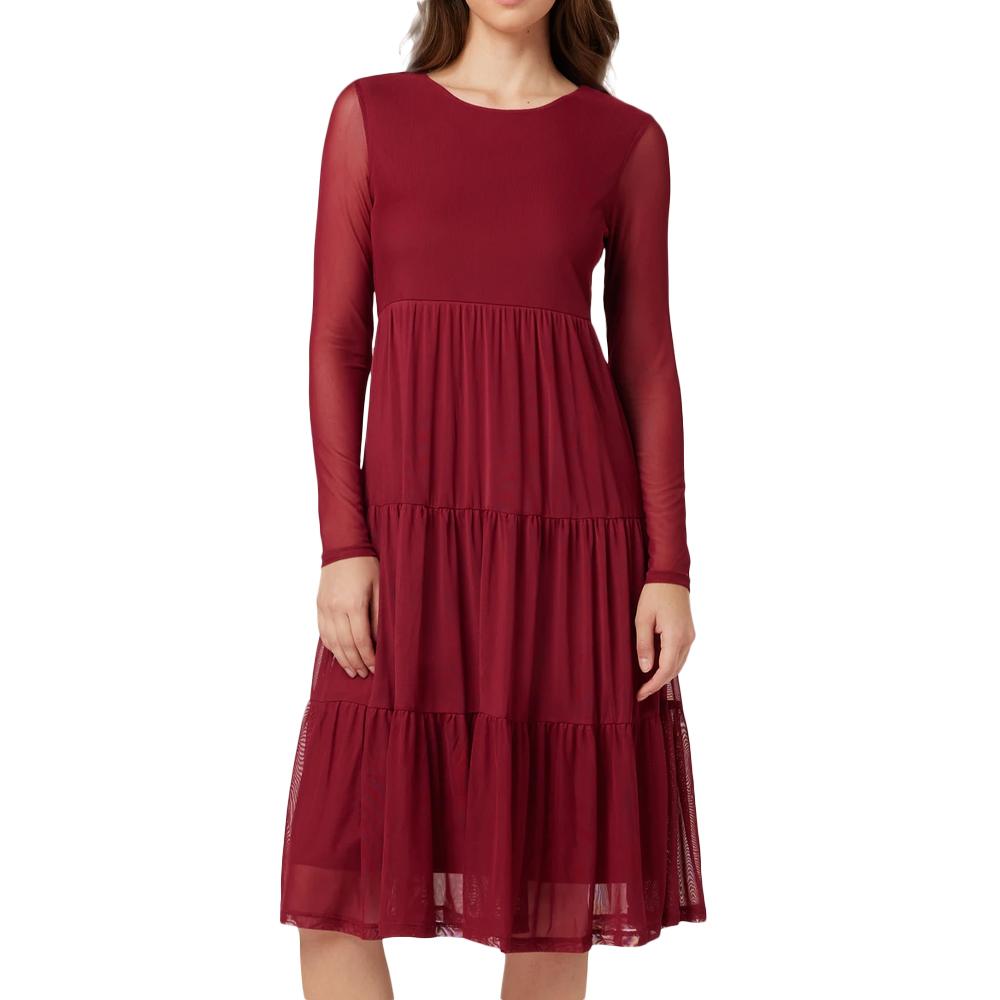 Vila Robe Rouge Femme Vila Volettis Mesi