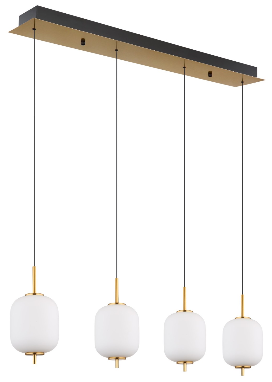 LED-Hängeleuchte - messingfarben-schwarz matt - 220 cm