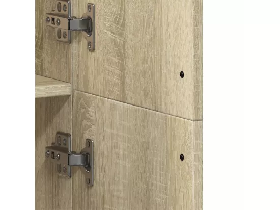 Buffet haut chêne sonoma 70x35x180 cm bois d'ingénierie