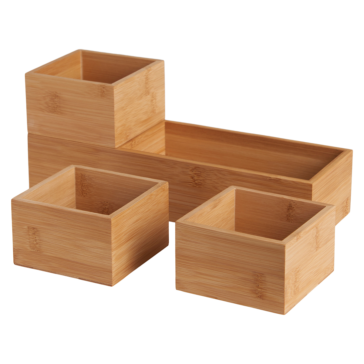 Bakjes Lars bamboe - set van 4 Lars houten bakjes bamboe - set van 4