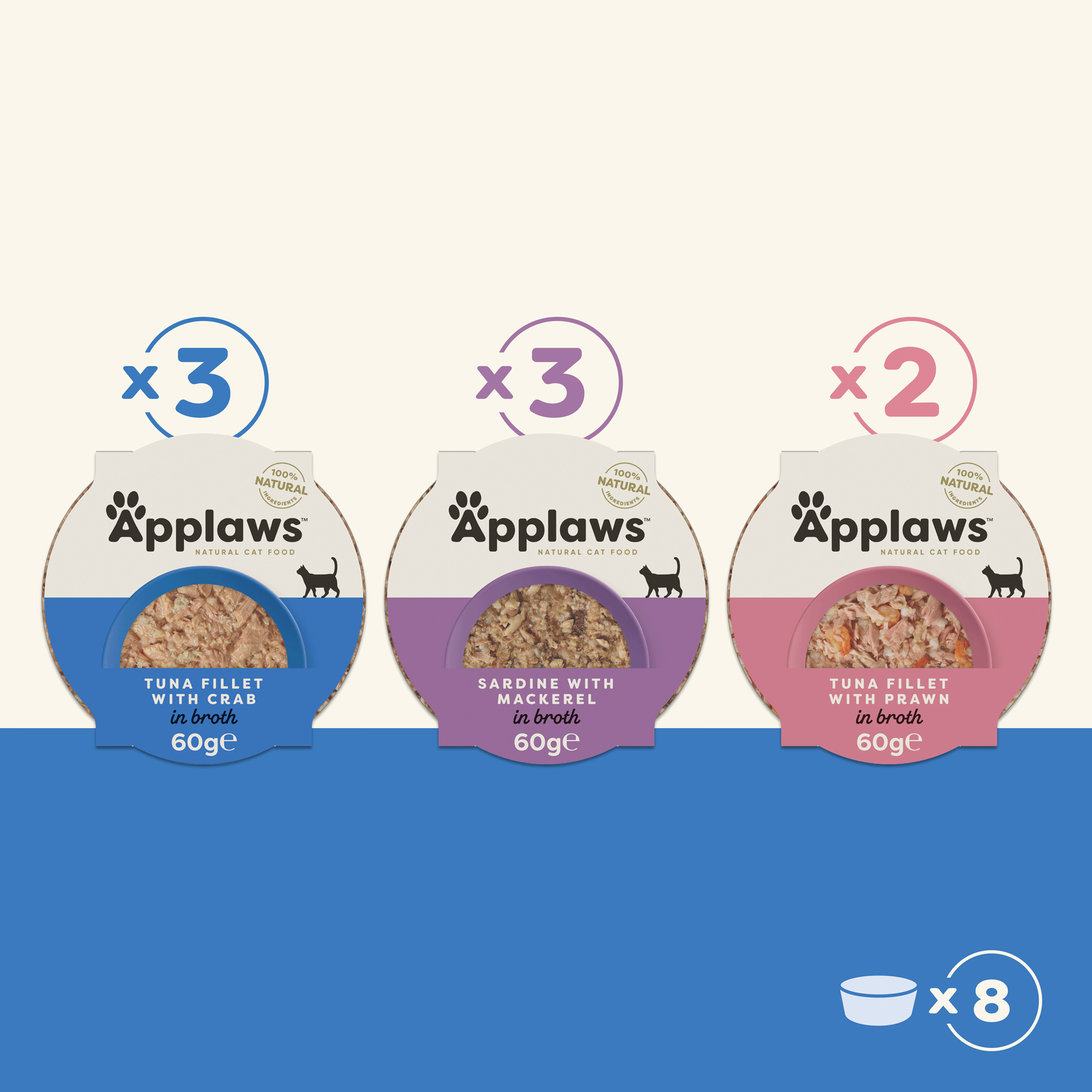 Applaws Cat - Multipack Fish Selection Pots