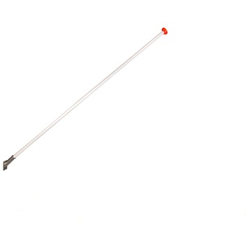 Vlaggenstok met vaste knop wit 200 cm