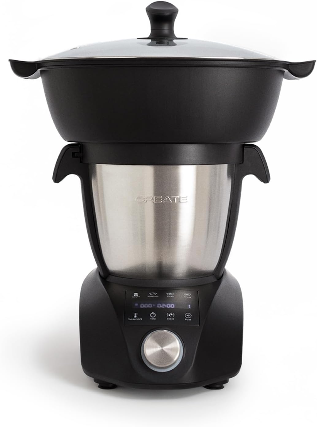 CREATE/CHEFBOT COMPACT CONNECT/Intelligente Multifunktionsküchenmaschine mit Dampfgareinsatz / 3.5L Fassungsvermögen, 24 Automatikprogramme, 10 Geschwindigkeiten + Turbofunktion, 1200W
