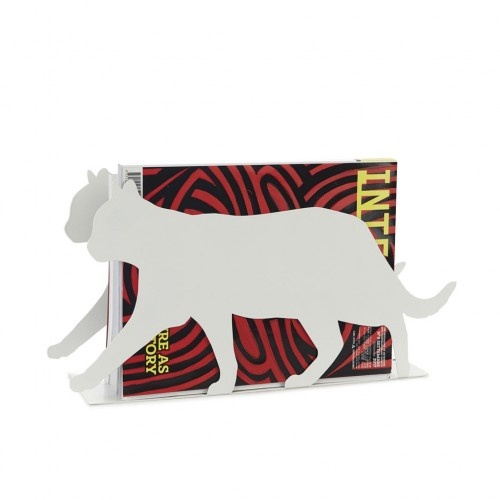 Balvi, porta-revistas com estampa de felino branco