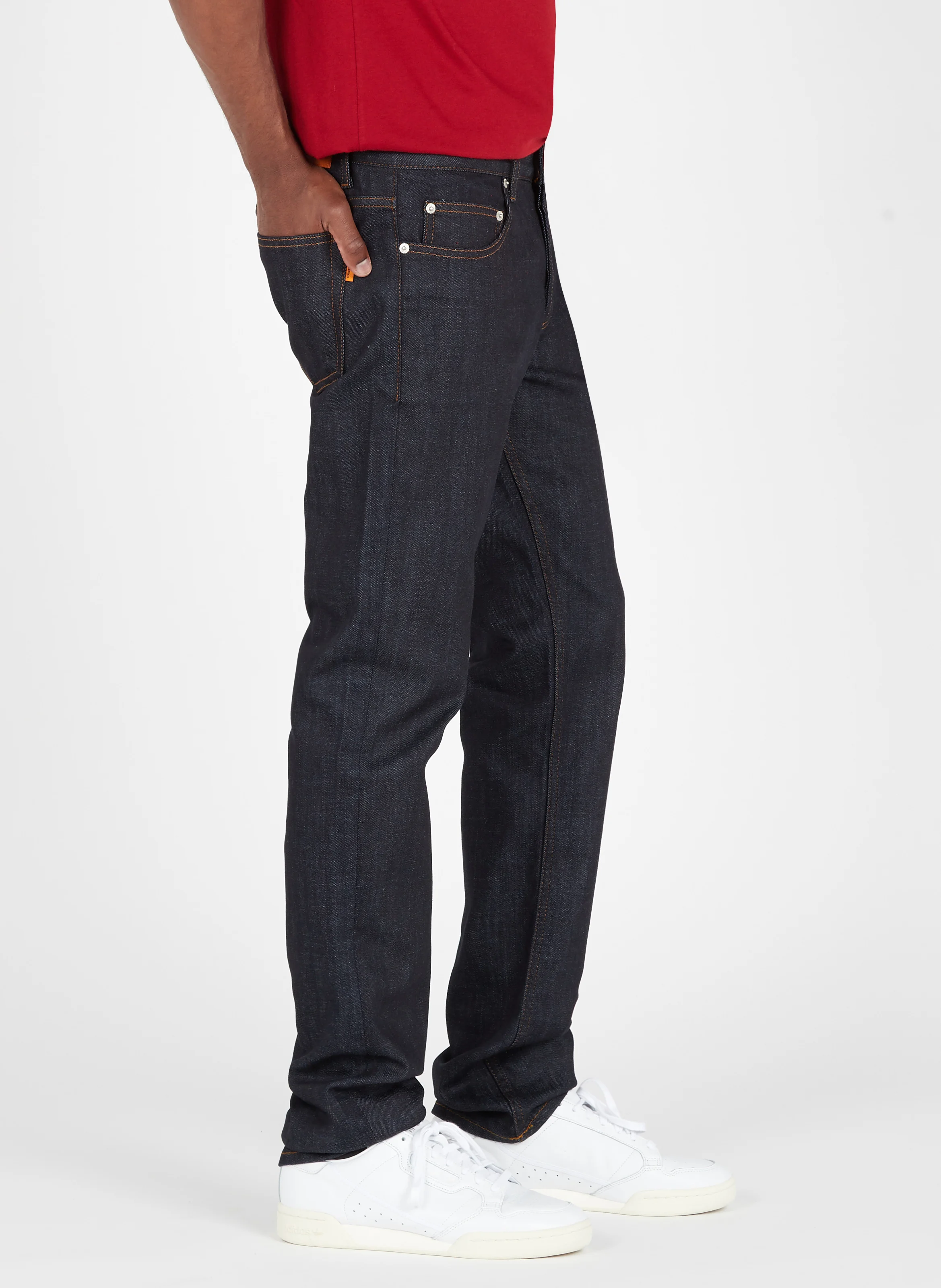 Jean droit en coton | Bleu