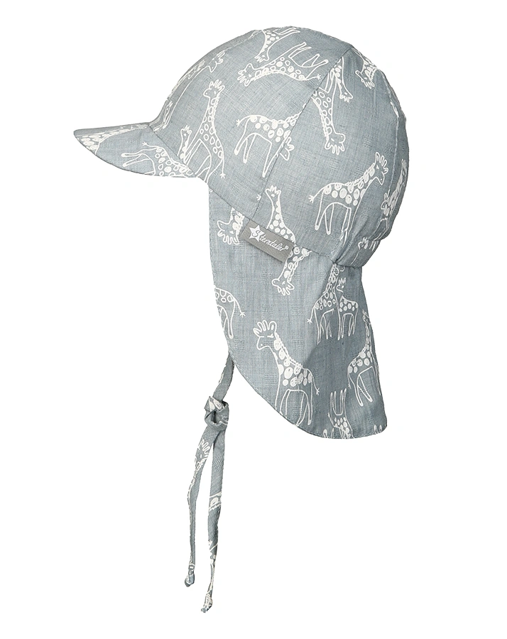 Schirmmütze GIRAFFE mit Nackenschutz in blaugrau
