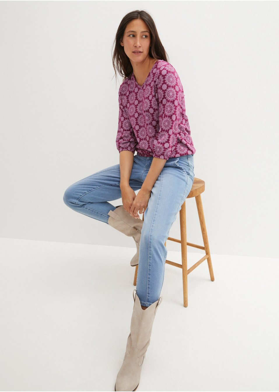 T-shirt à manches 3/4