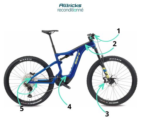 Produit Reconditionné - VTT Electrique Tout-Suspendu Bh Bikes Atomx Lynx Carbon Pro 9.7 Shimano Deore XT 12V 720 Wh 29'' Bleu/Jaune 2022