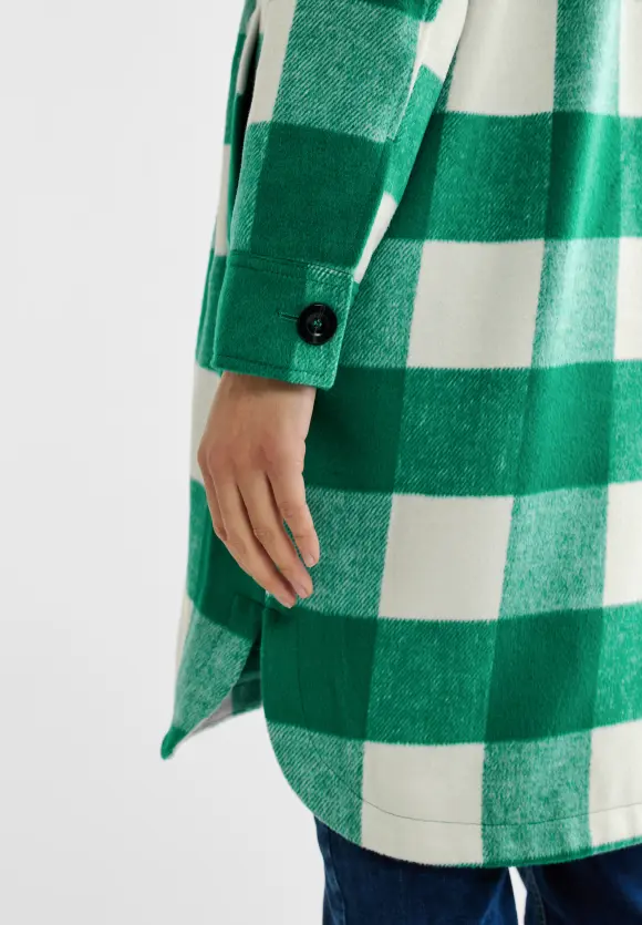 Overshirt mit Karomuster - garden green