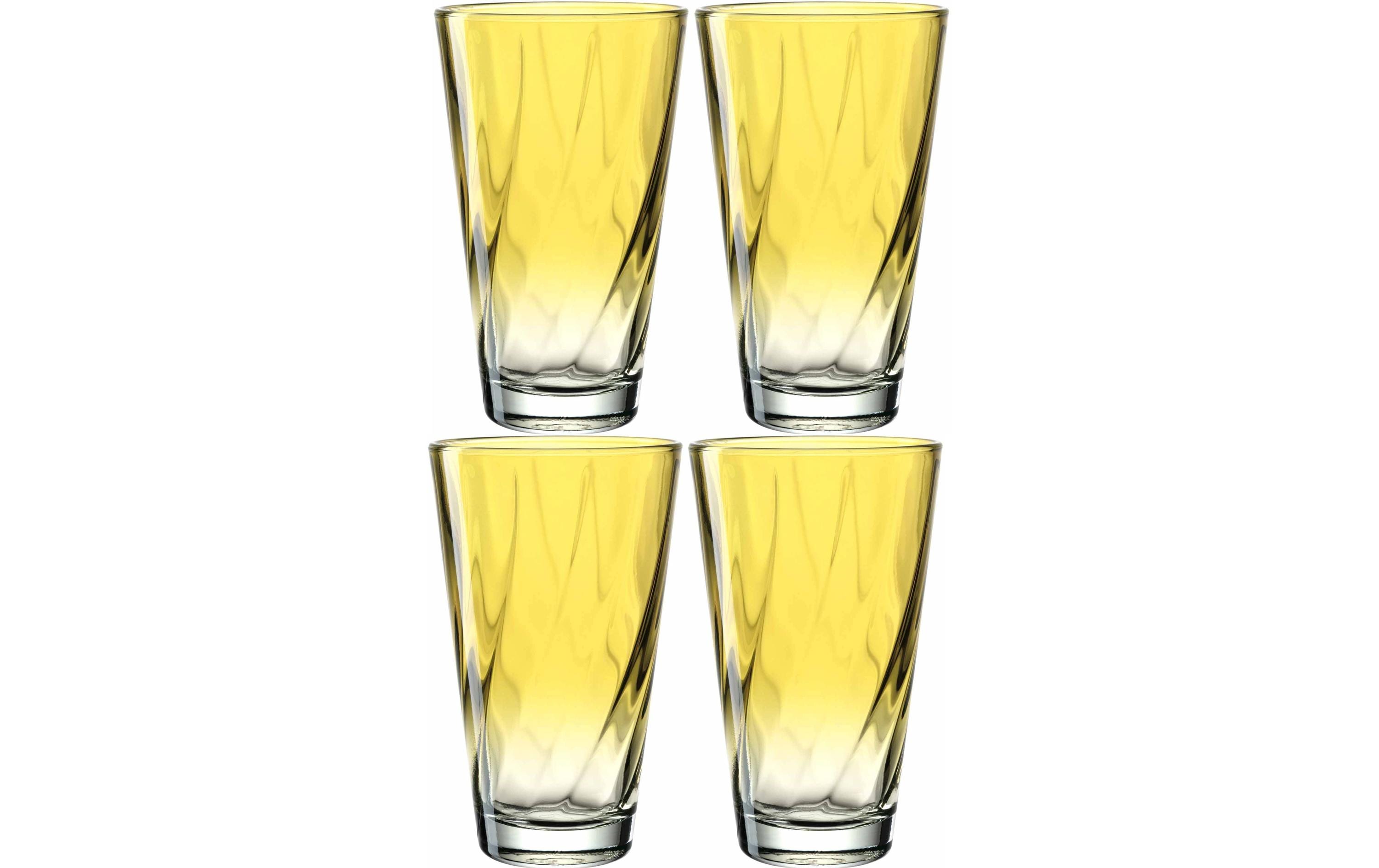 Trinkglas Twist 300 ml, 4 Stück, GelbGetränkegläser-Set