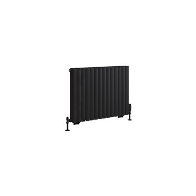 Eastbrook Tunstall dubbele radiator 80x60cm 1145W zwart mat