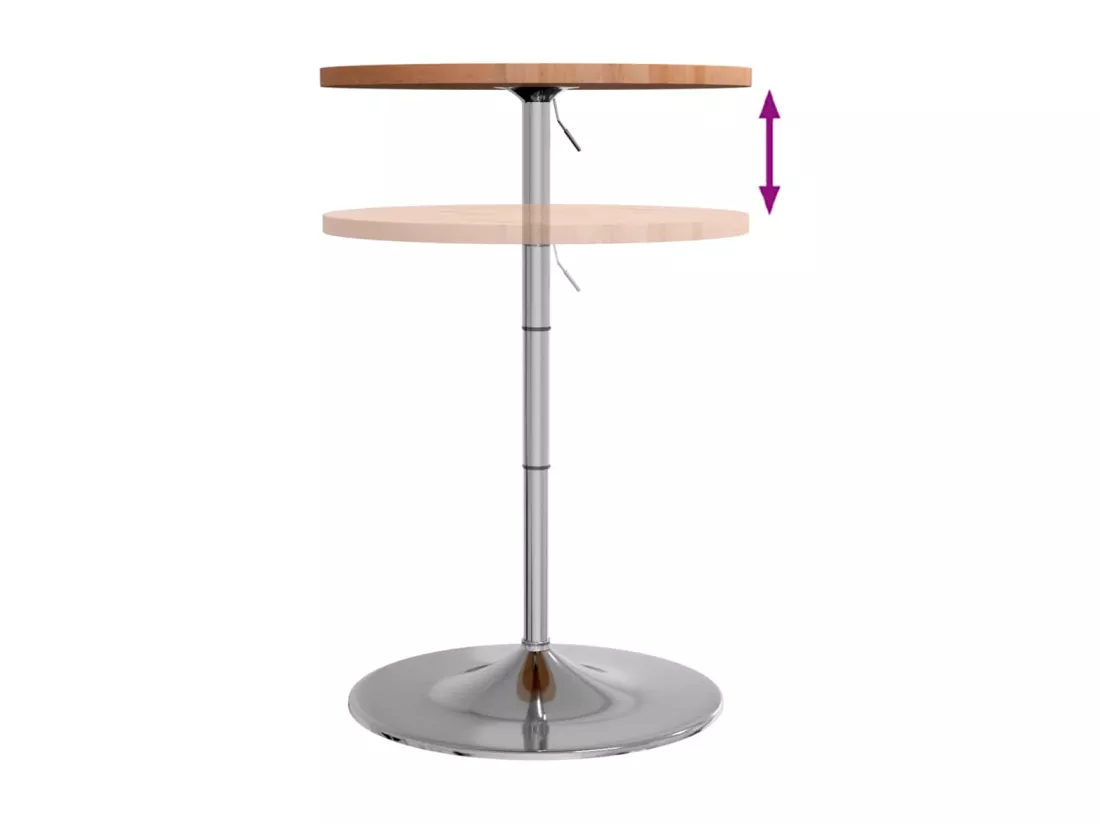 Table de bar Ø60x90,5 cm bois massif de hêtre