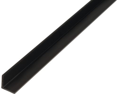 PVC hoekprofiel, zwart, 15x15x1,2 mm, 2,6 m