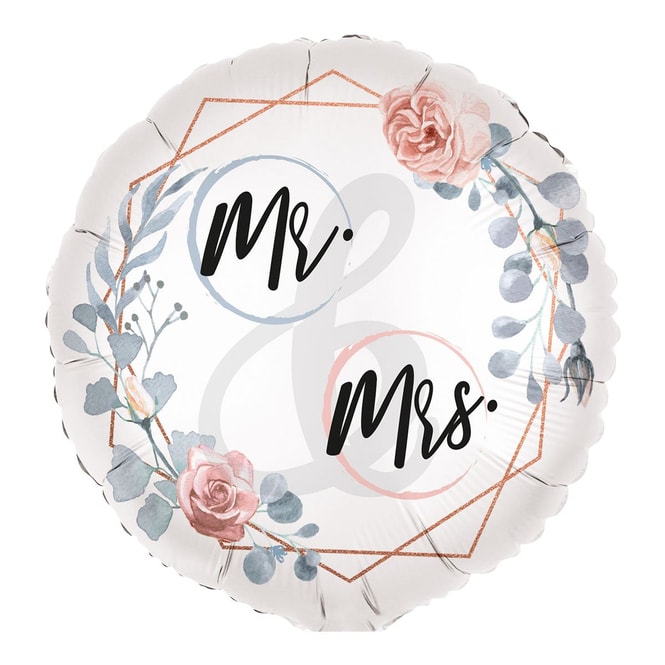 Folienballon - Mr. & Mrs. - Ø ca. 43 cm