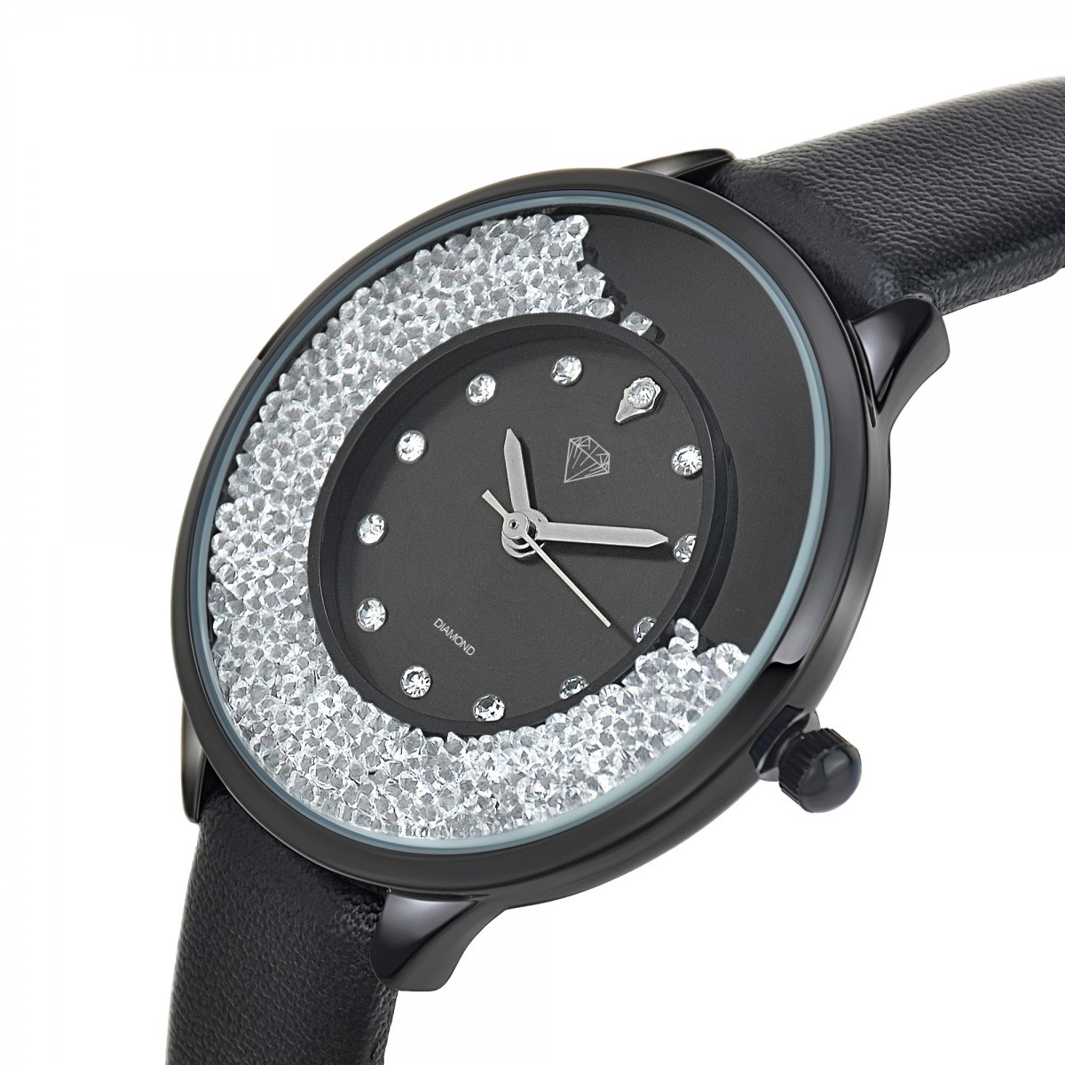 Montre Aurélie élégante SC Crystal ornée d'un véritable diamant blanc