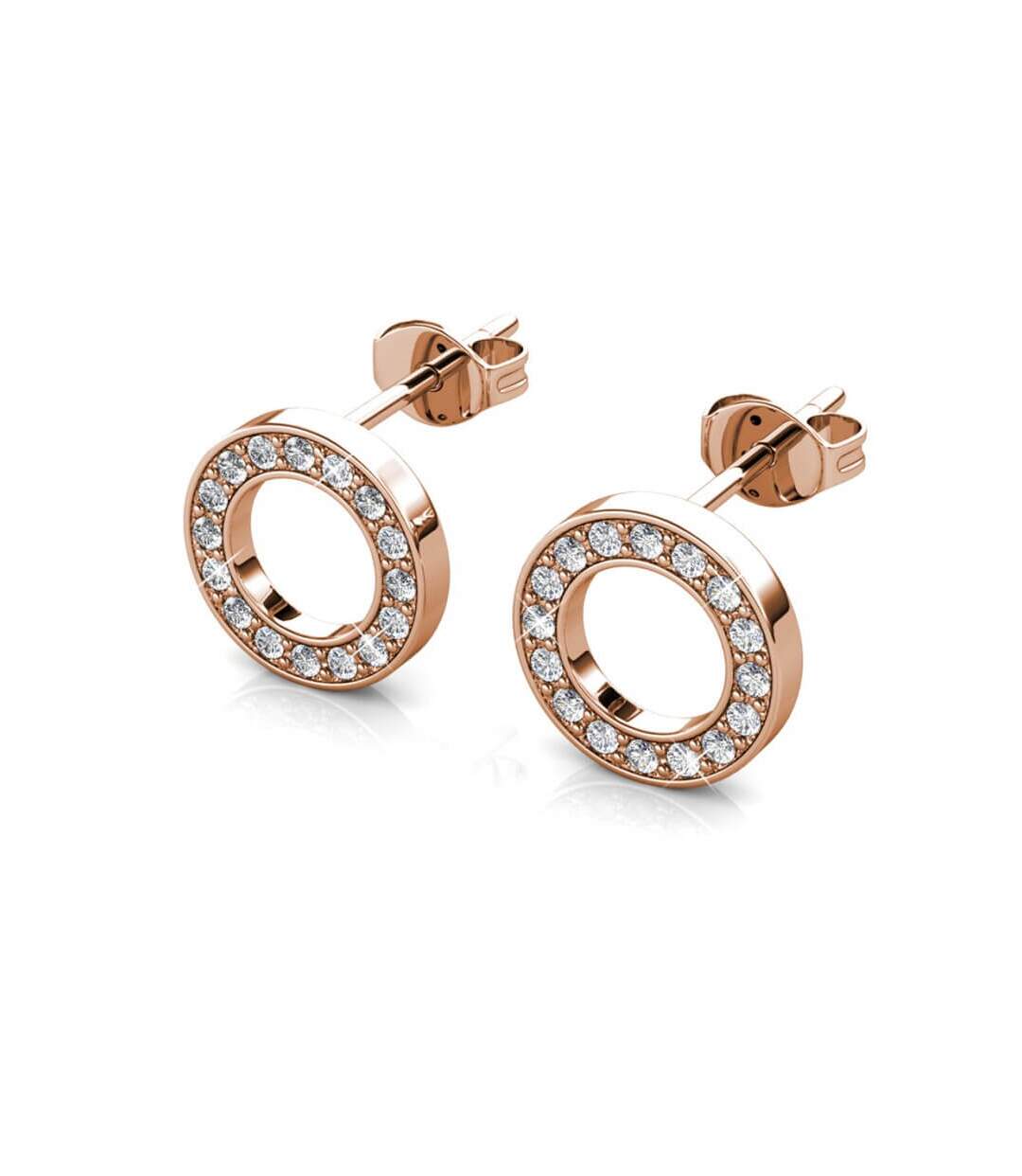 Boucles d'oreilles Ophir - Or Rosé et Cristal