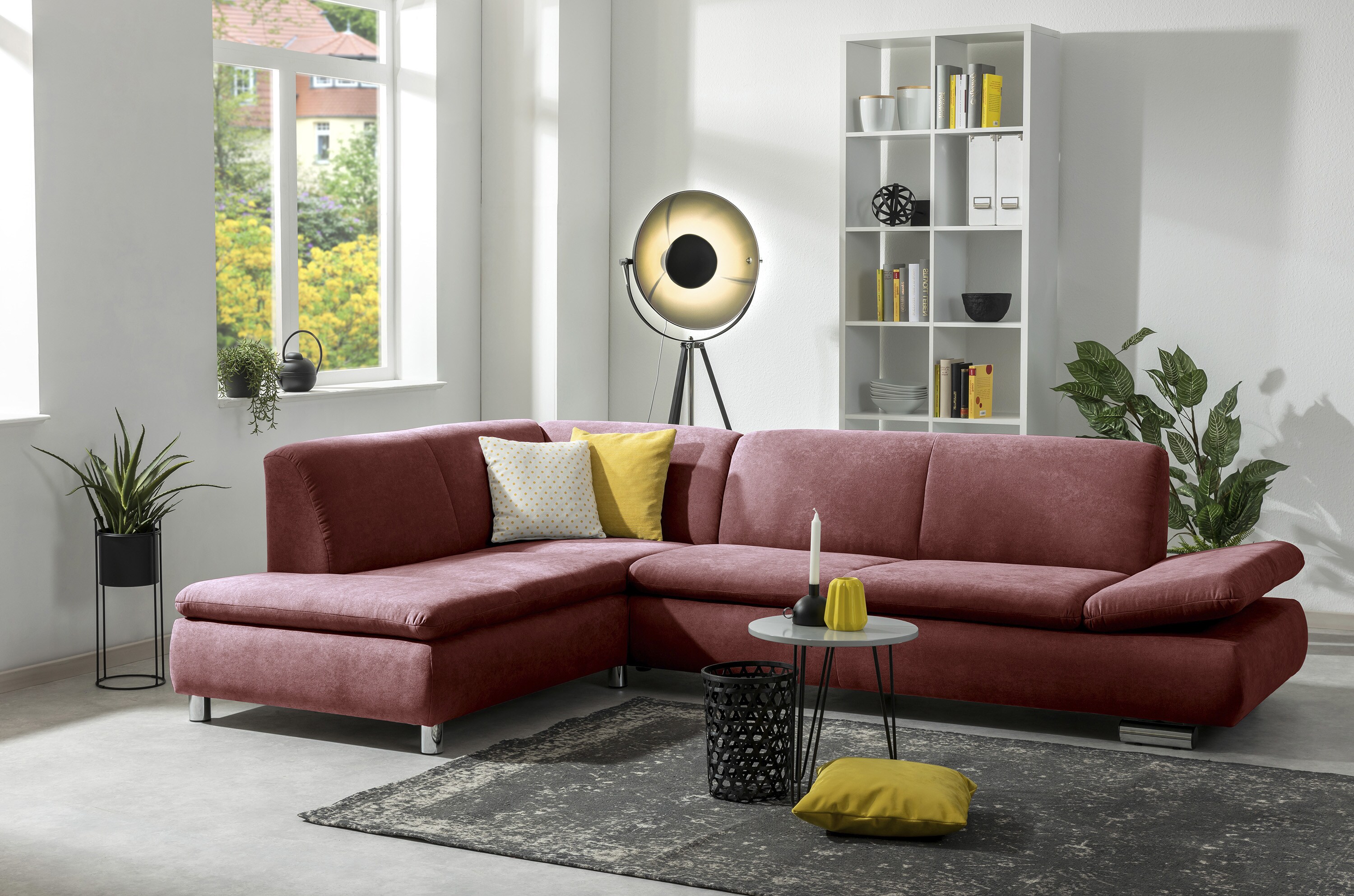 Max Winzer Terrence Ecksofa links mit Sofa 2,5-Sitzer rechts rot