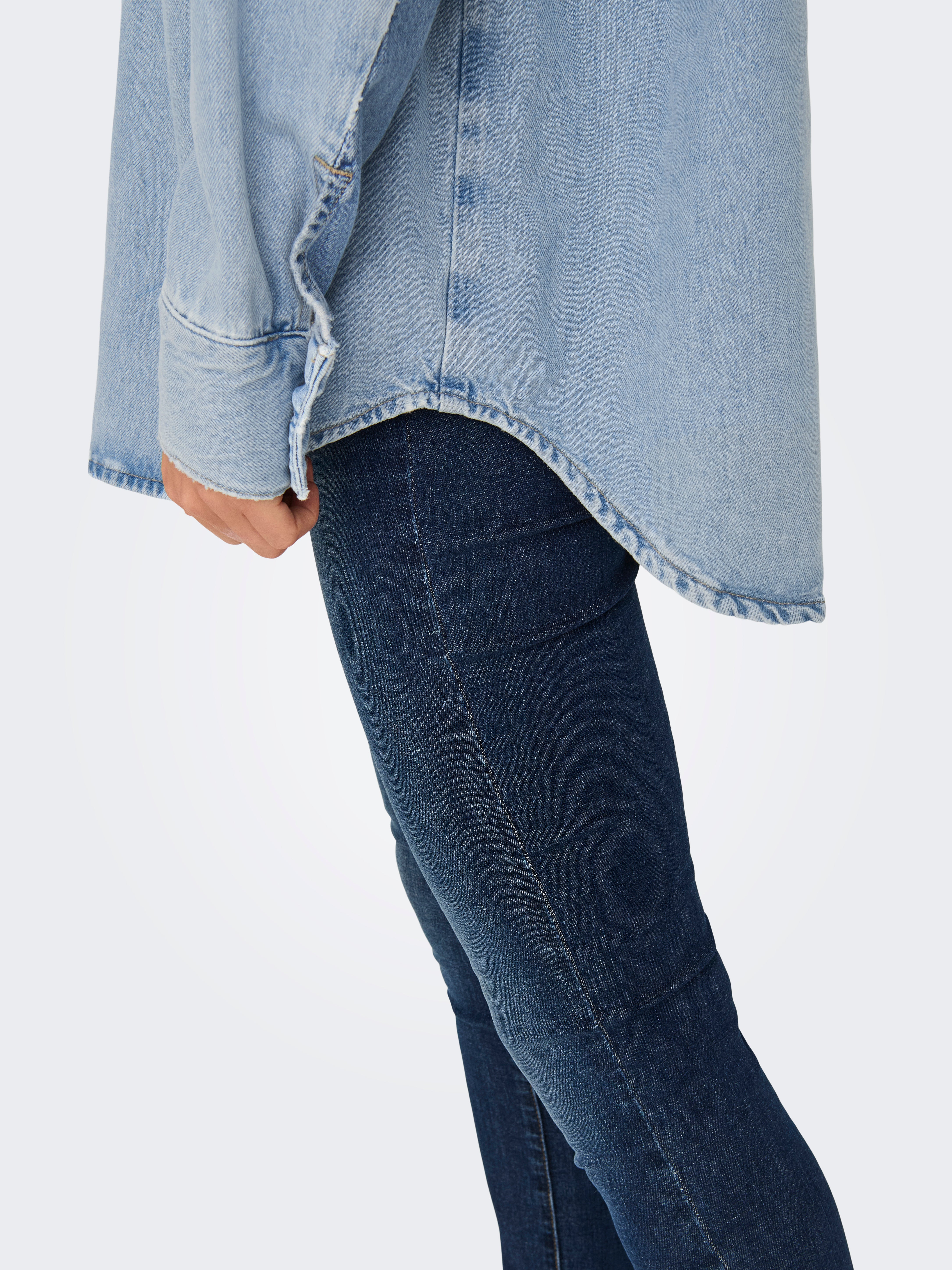 ONLSANINA Jeanshemd Light Blue Denim
