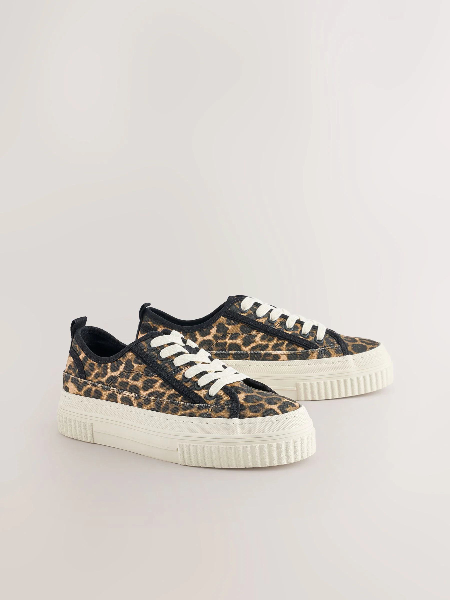 Luipaard - Canvas Chunky Baseball Lace Up Trainers