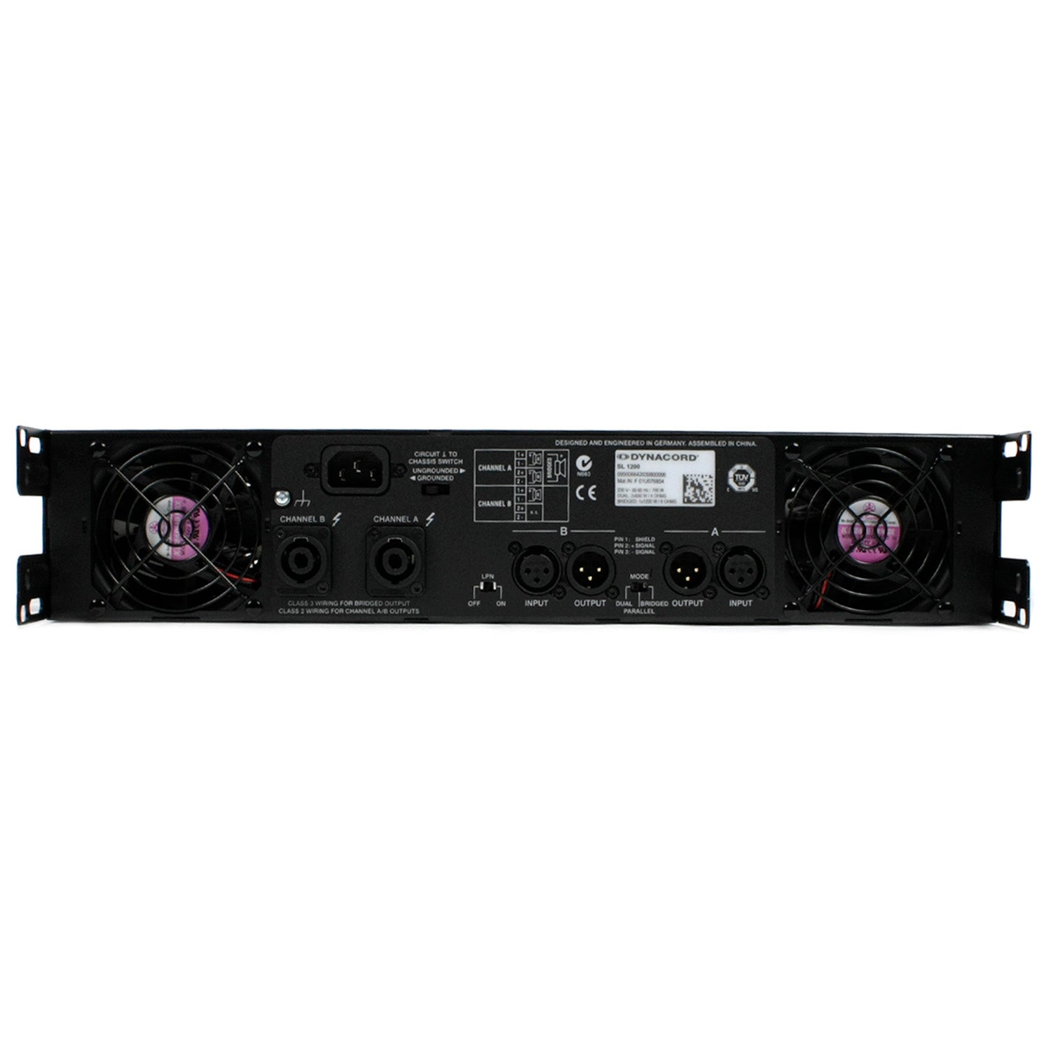 Dynacord SL 1200 versterker 2 x 600 Watt