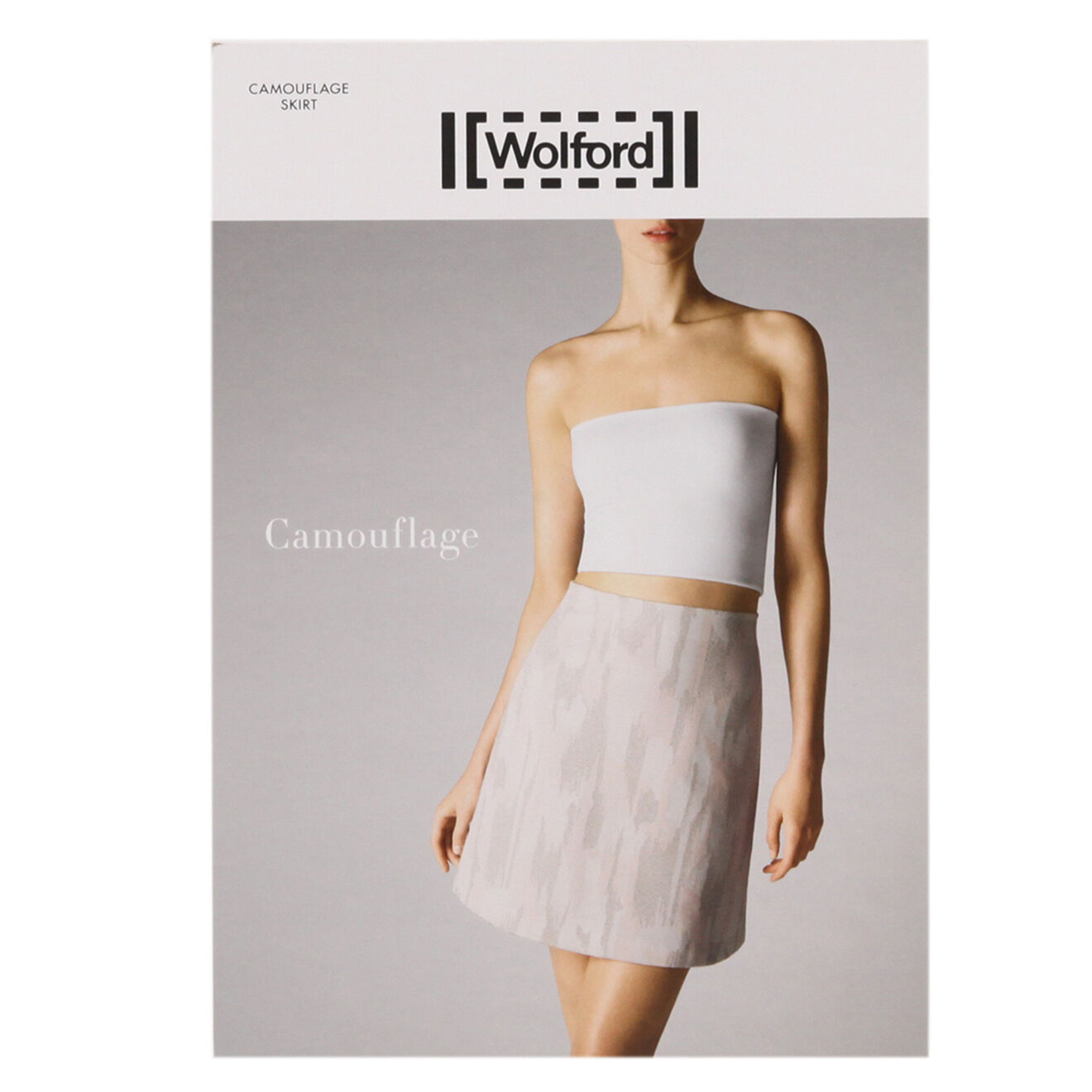 Wolford Jupe Camouflage imprimée rose pâle/blanc/argenté