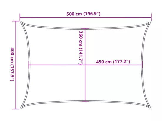 Voile d'ombrage 160 g/m² Terre cuite 4x5 m PEHD