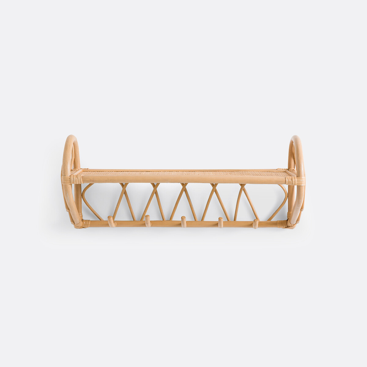 LA REDOUTE INTERIEURS<br>Cabideiro de parede com 5 ganchos, em rattan, Malu