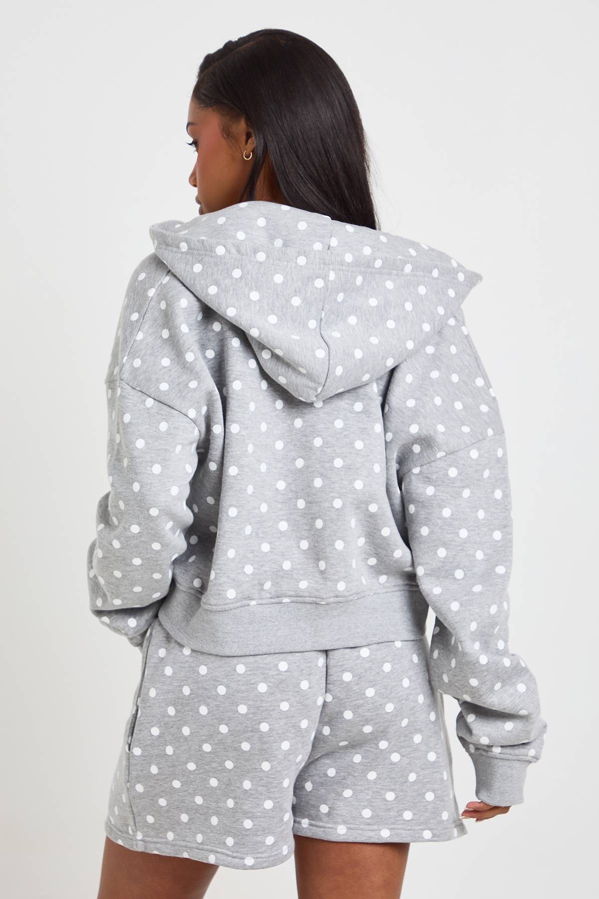 boohoo Short De Jogging Taille Haute À Pois