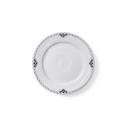 Royal Copenhagen Sort Riflet Blonde Desserttallerken, Ø19 cm