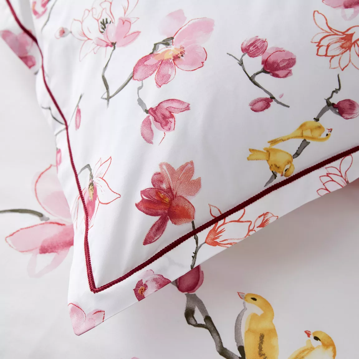 Housse de couette percale de coton (260 x 240 cm) Elisa Rose