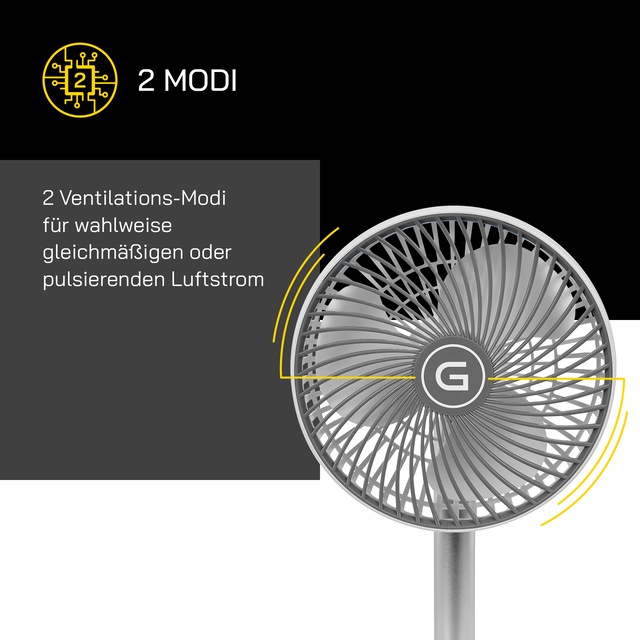 Gutfels Tischventilator »»VENTI 3010 R«« 15 cm Durchmesser kompakt, mit Touch- Bedienung und eine Laufzeit von 12 h