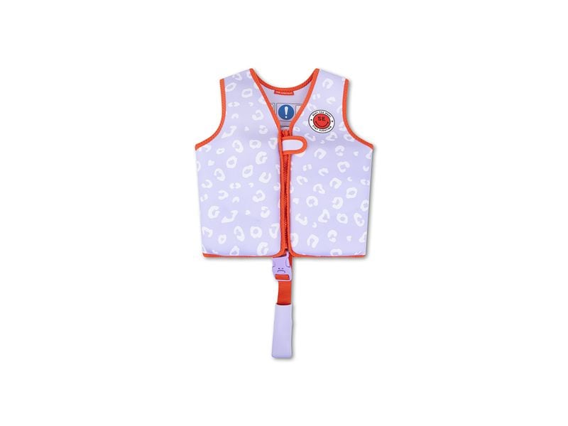 Swim Essentials Schwimmweste 3-6 Jahre Lila Leopard Kinder-Schwimmweste mit Reissverschluss