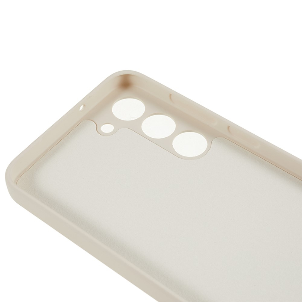 Samsung Galaxy S23 5G Gummi Case Hülle mit Kameraschutz - Cremeweiss (Matt)