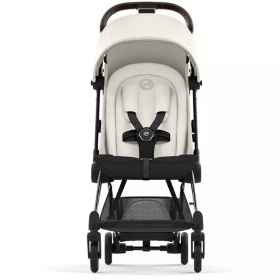 cybex PLATINUM Buggy Coya Chrome Dark Brown Off White inklusive Babyschale Cloud T I-Size Mirage Grey und Adapter