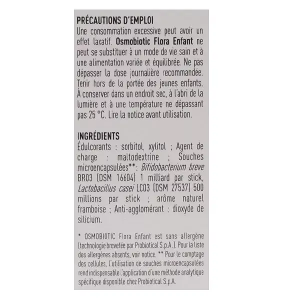 Boiron Osmobiotic Flora Infantil - 12 sachês