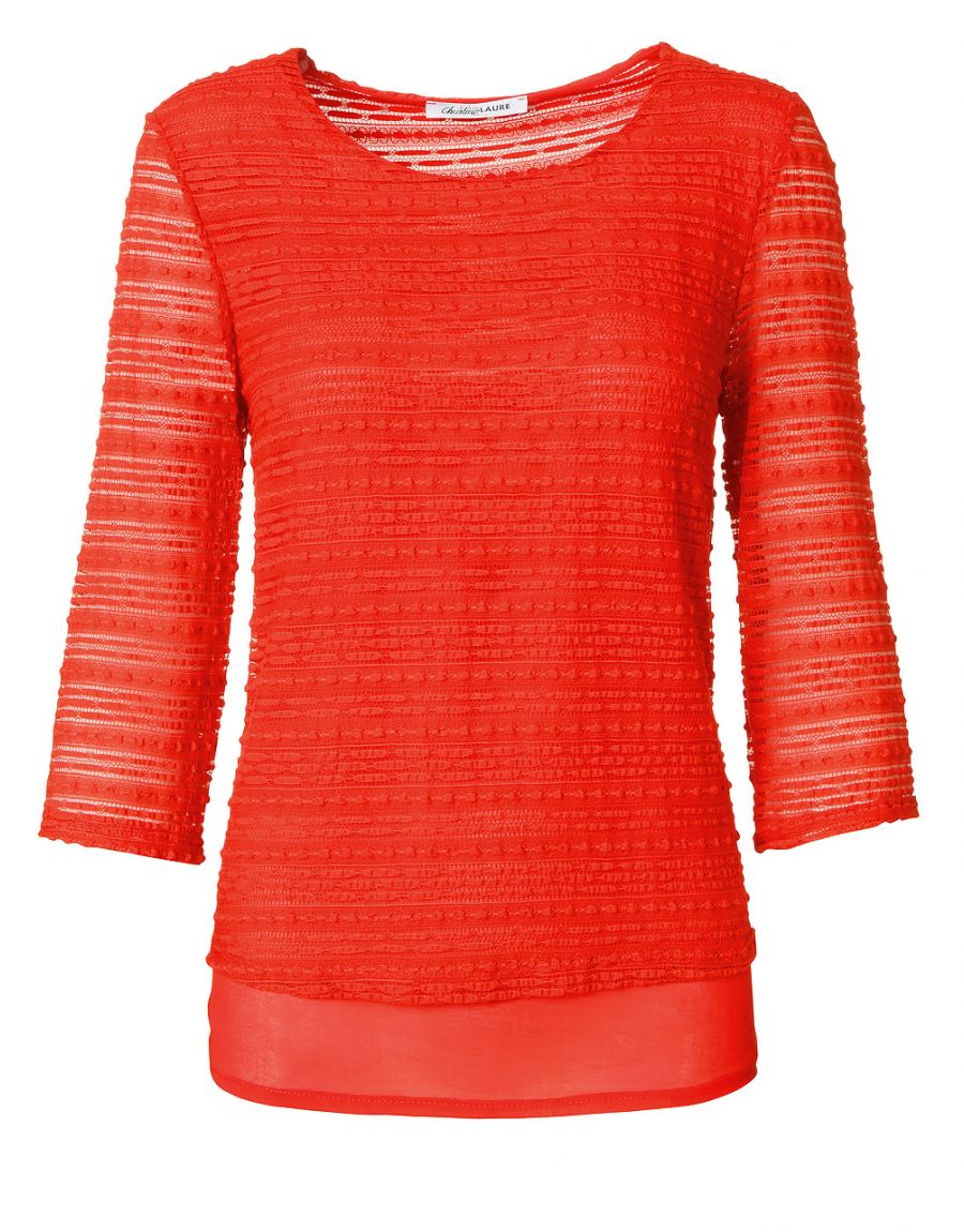 Top rouge doublé voile