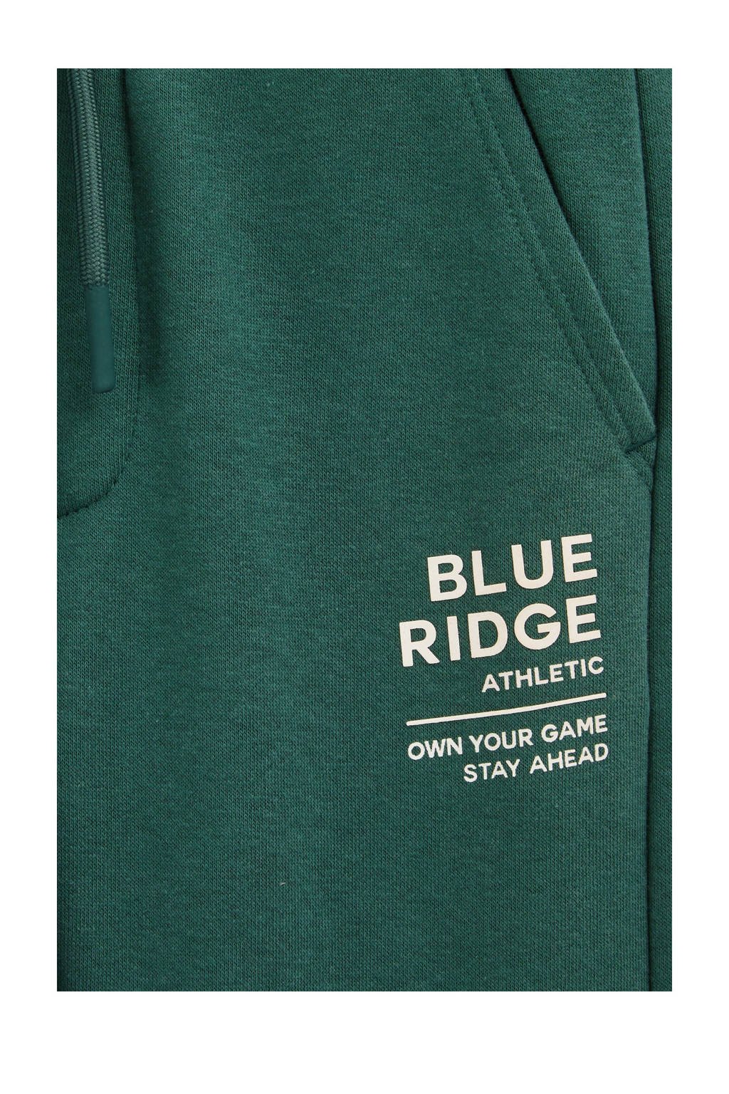 WE Fashion Blue Ridge straight sweatpant donkergroen