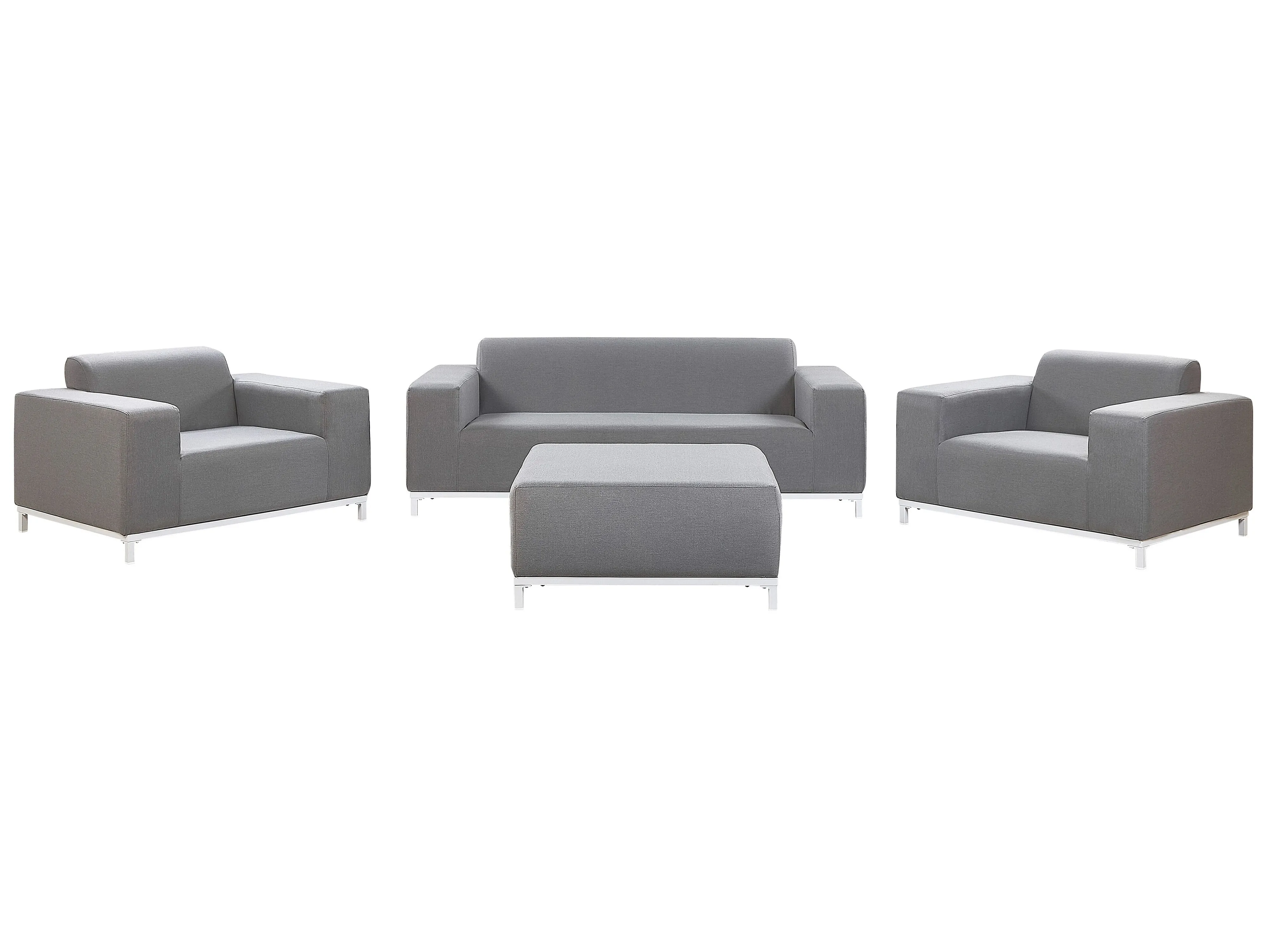Loungeset met tafel 5-zits ROVIGO Grijs