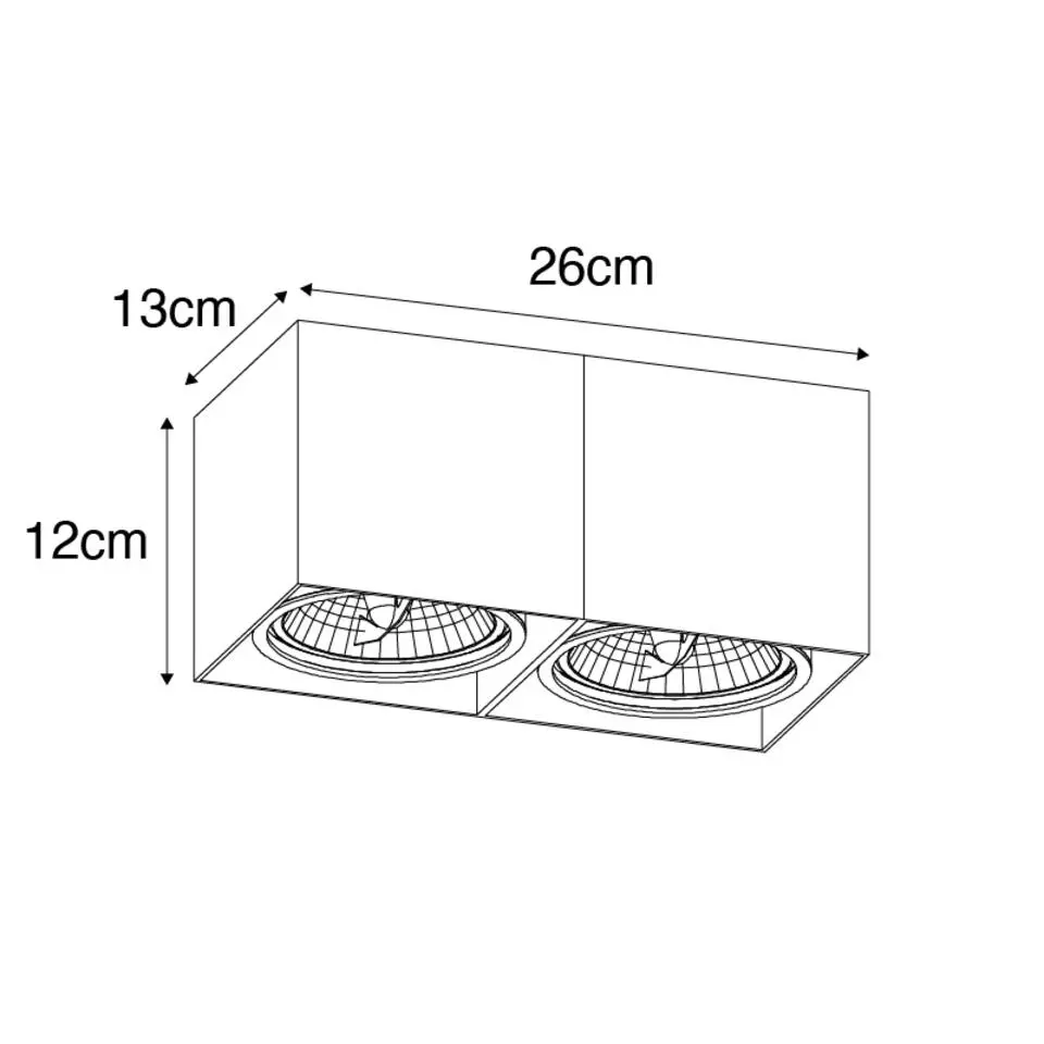 Qazqa opbouwspots box wit gu10