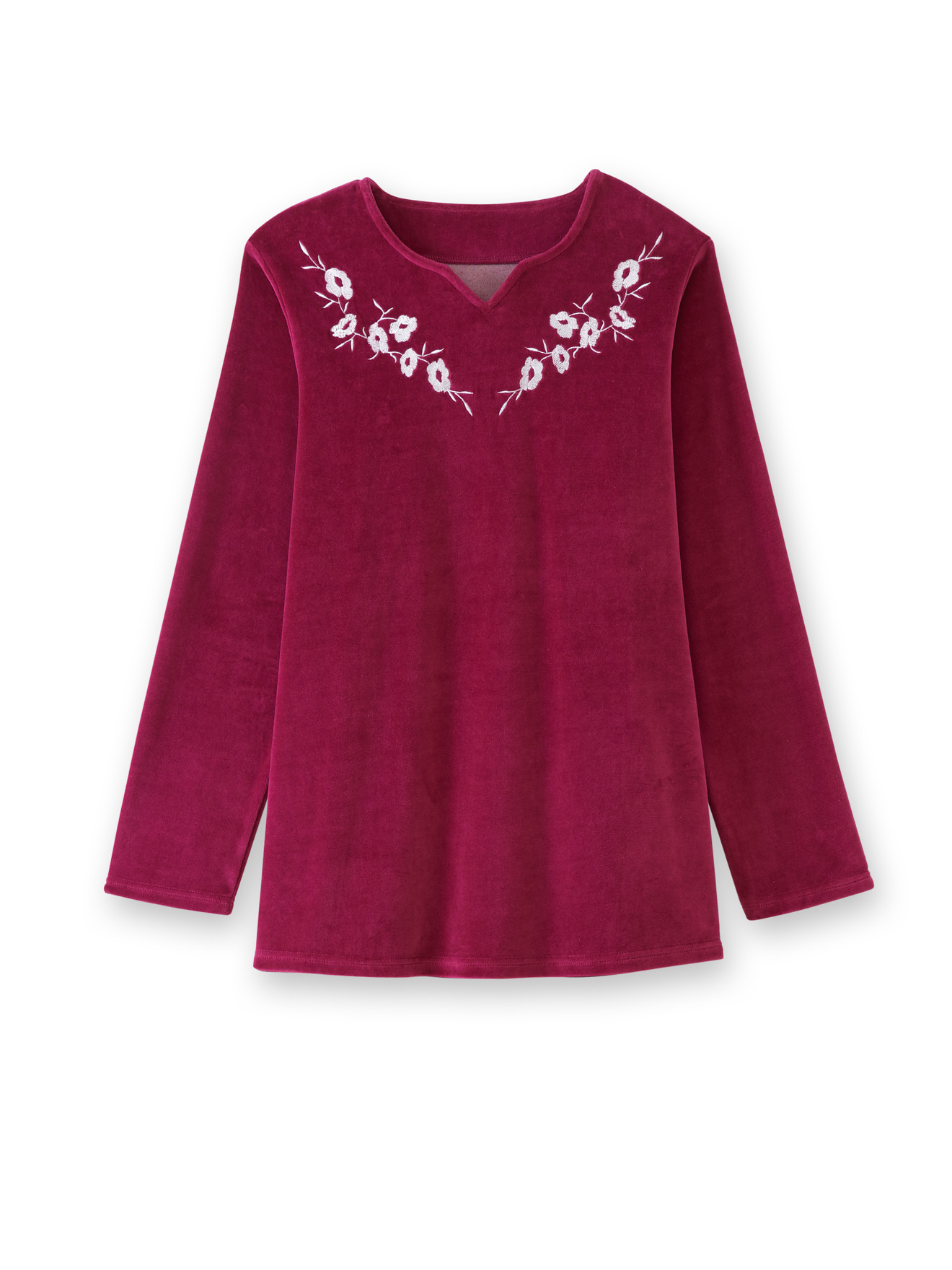 Pyjama manches longues en maille velours