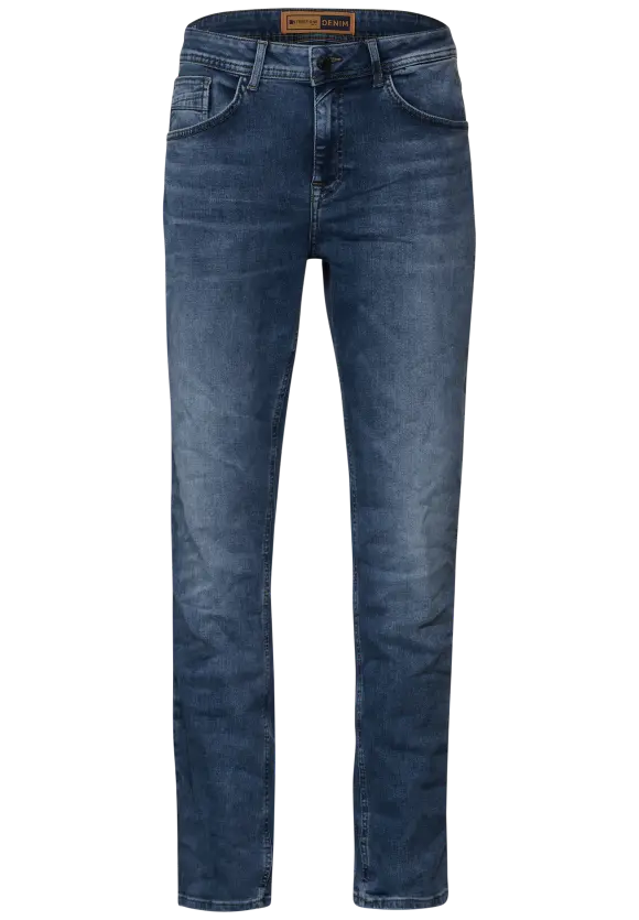 Regular Fit Jeans - mid blue havy random wash