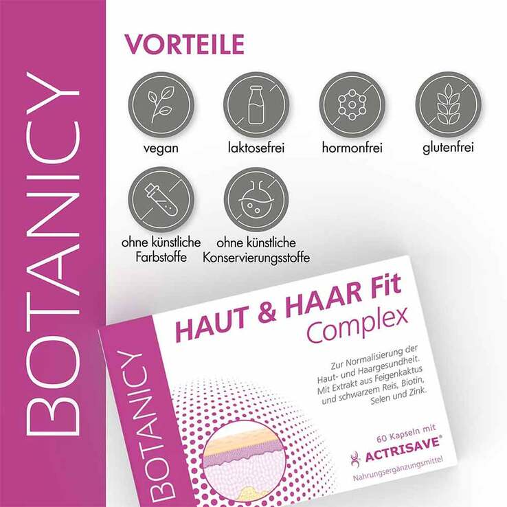 Botanicy Haut & Haar Fit Complex mit Actrisave Kapseln, 60 St
