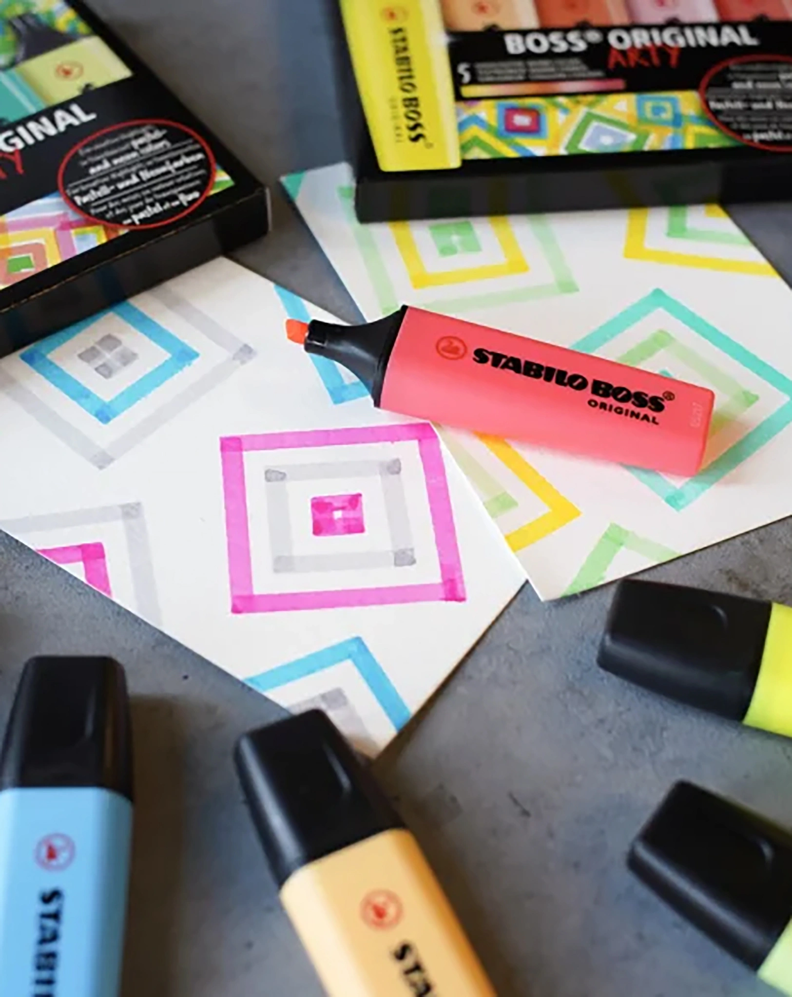 Textmarker STABILO® BOSS ORIGINAL ARTY 5er-Pack in kalt