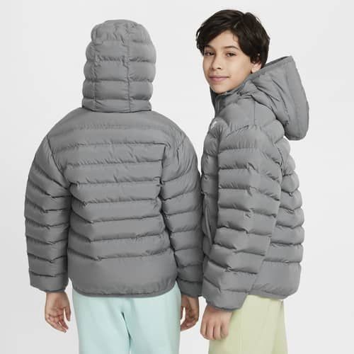Nike Manteau d'Hiver NSW synthetic-fill - Gris/Blanc Enfant