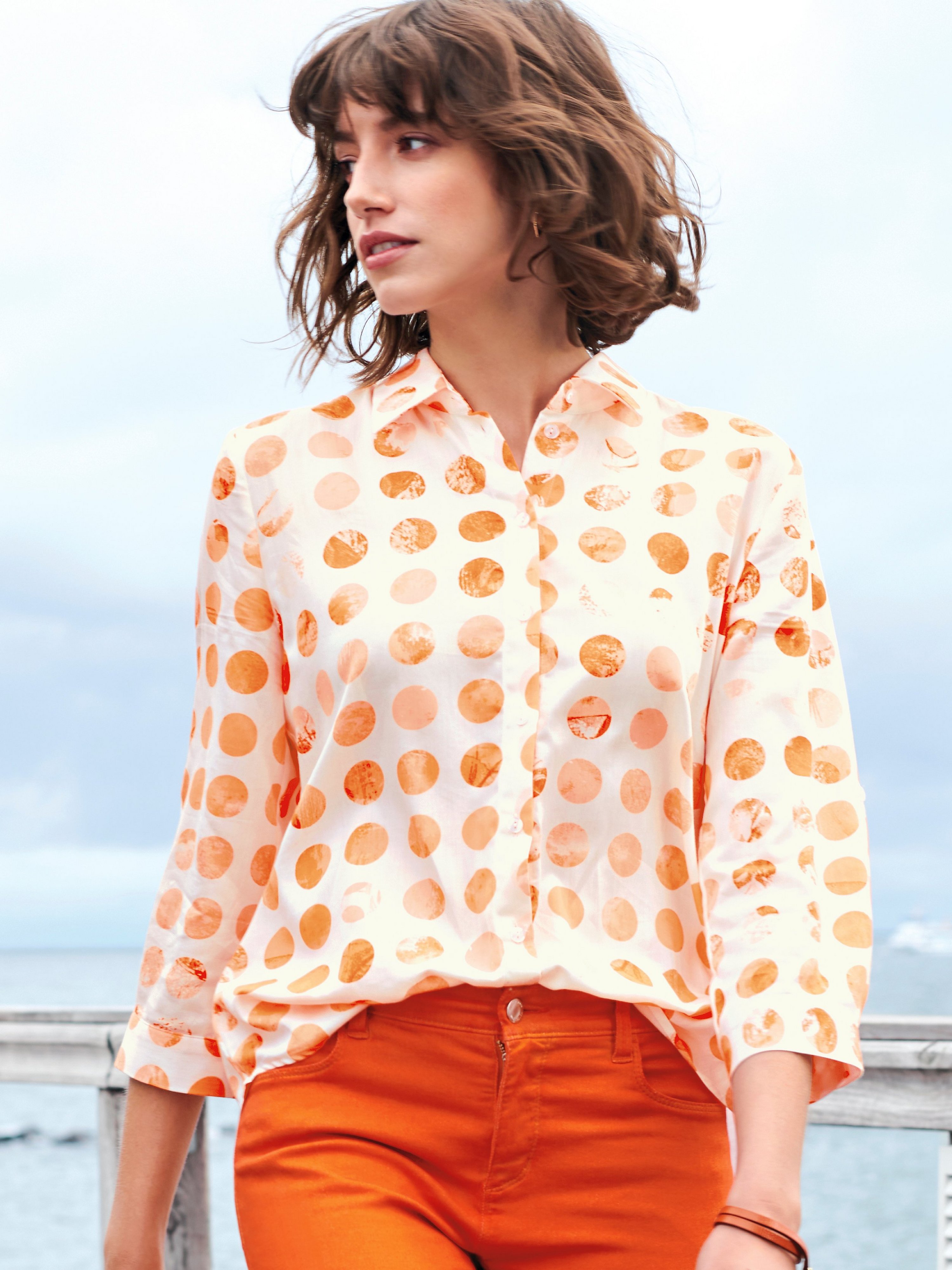 Bluse mit 3/4-Arm