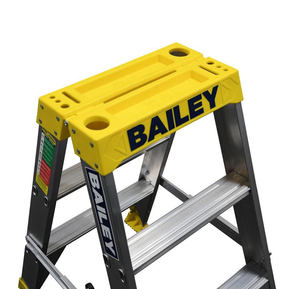 Escada de alumínio de 3 degraus BAILEY Pro Big Top, 0,9 m, 150 kg, modelo FS13966