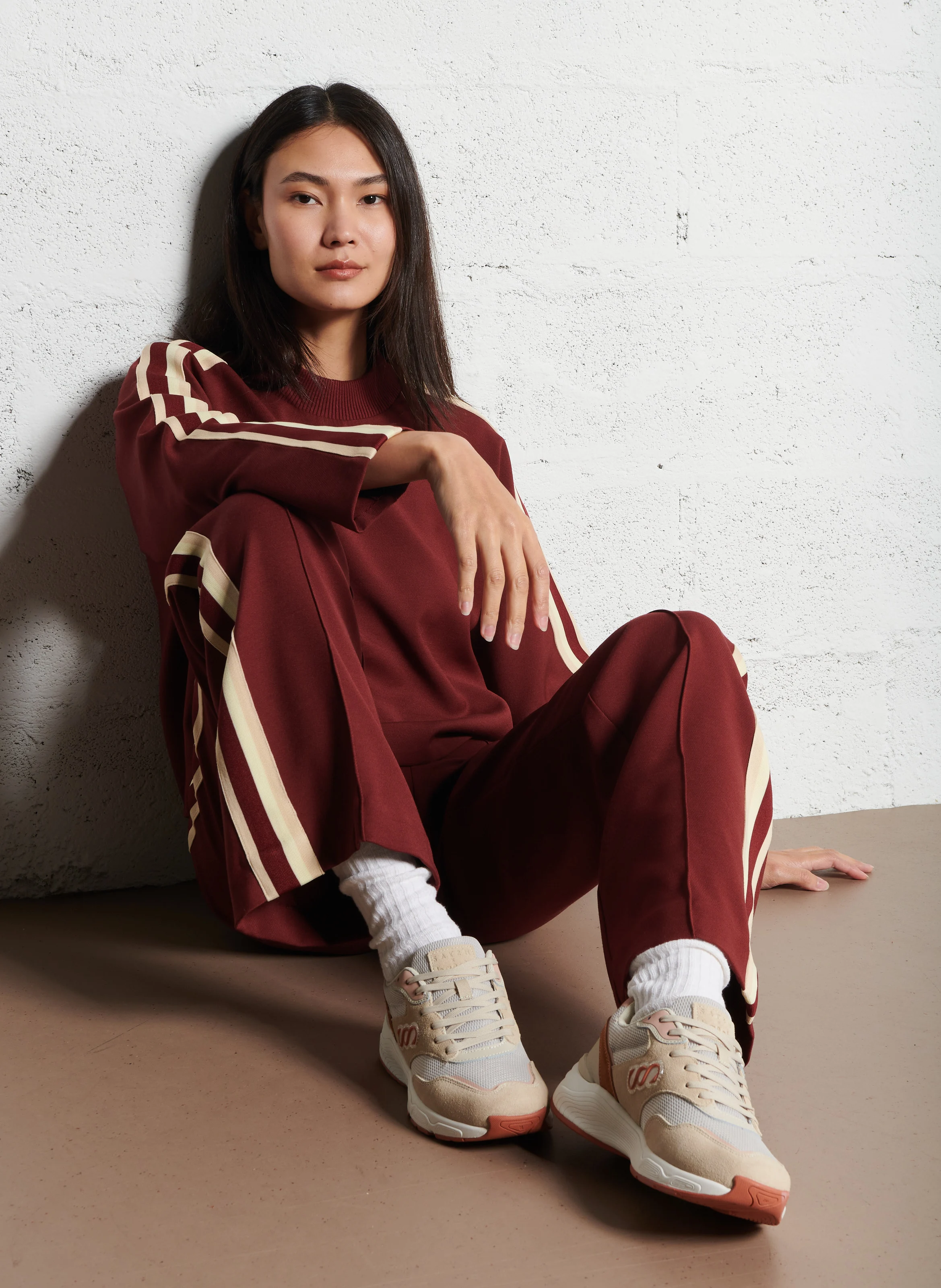 SPADE - Sweat ample col cheminée| Rouge