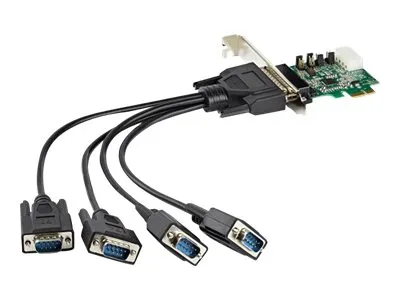 StarTech.com 4-port PCI Express RS232 Serial Adapter Card, PCIe RS232 Serial Host Controller Card, PCIe to Serial DB9 Card, 16950 UART, Desktop Expansion Card, Windows, macOS, Linux - Full/Low-Profile Brackets (PEX4S953) - Seriel adapter - PCIe - RS-